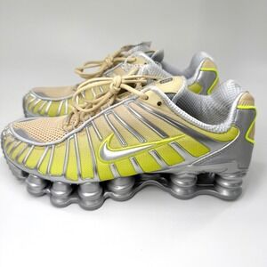 Nike Shox TL Women 8.5 Yellow Fade Metallic Silver Volt New IH1336-700 Sneakers